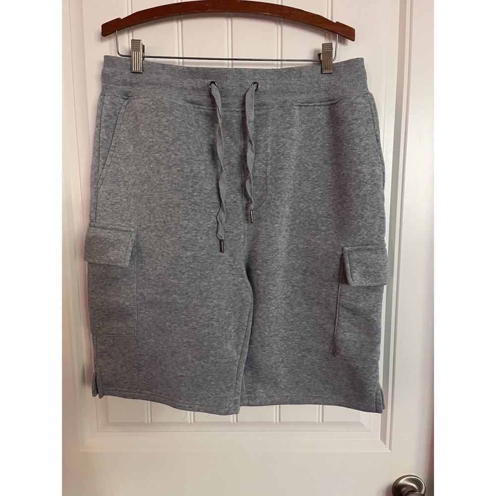 C81 Essentials Shorts Mens XL‎ Heather Gray Basketball Gym Drawstring Cargo 056
